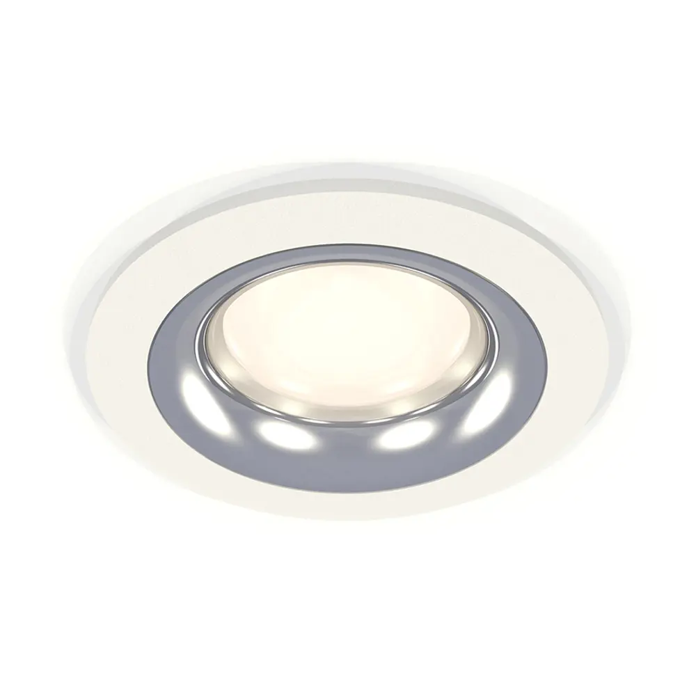 Фото Комплект точечных светильников встраиваемых светодиодных Ambrella light Xc7621003 2 м² под отверстие 8 см цвет белый