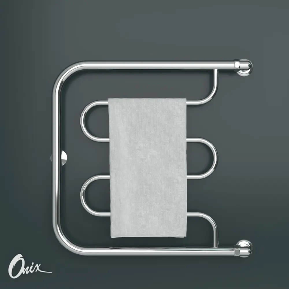 Фото 2 Полотенцесушитель водяной е-образный Onix Country turn right 60x60 см 3/4" нержавеющая сталь цвет хром Фото 2 Полотенцесушитель водяной е-образный Onix Country turn right 60x60 см 3/4" нержавеющая сталь цвет хром