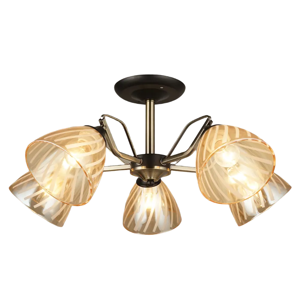 Фото Люстра потолочная Селена P7401/5_(1) 5 ламп 20 м² цвет бронза Фото Люстра потолочная Селена P7401/5_(1) 5 ламп 20 м² цвет бронза