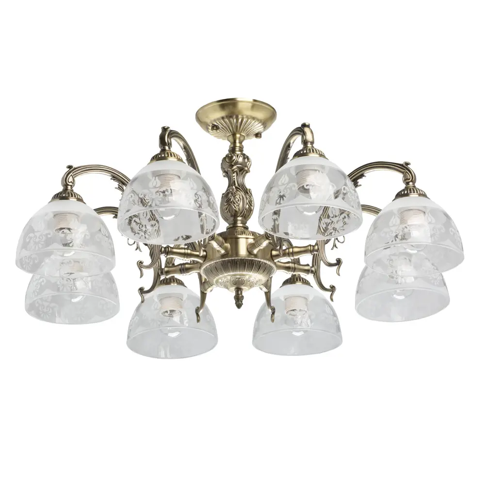 Фото Светильник потолочный MW 481015008 Аманда 8 ламп 16 м² цвет латунь Фото Светильник потолочный MW 481015008 Аманда 8 ламп 16 м² цвет латунь