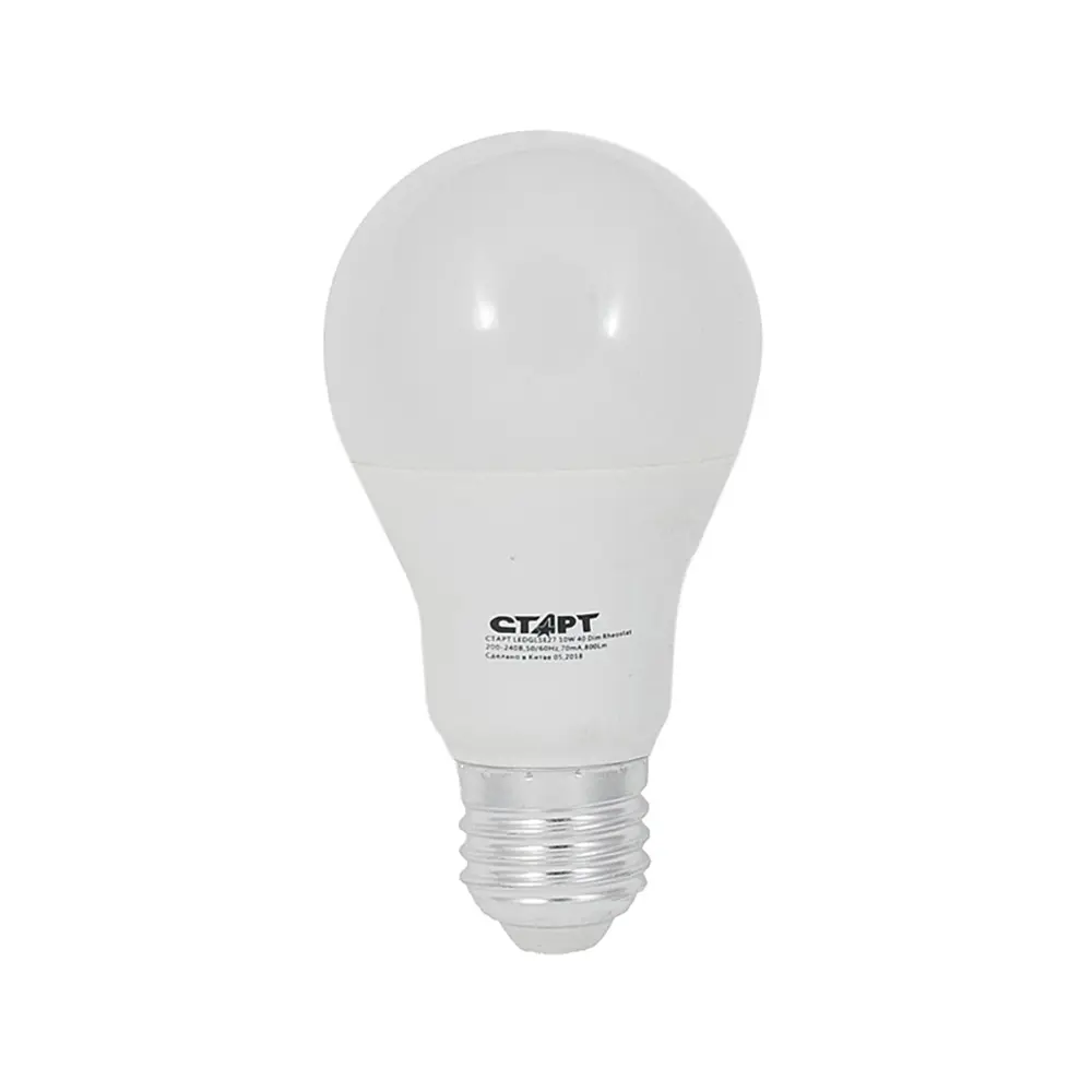 Фото Лампа светодиодная СТАРТ LED E27 200-240 Вт 10 Вт груша матовая холодный белый свет Фото Лампа светодиодная СТАРТ LED E27 200-240 Вт 10 Вт груша матовая холодный белый свет