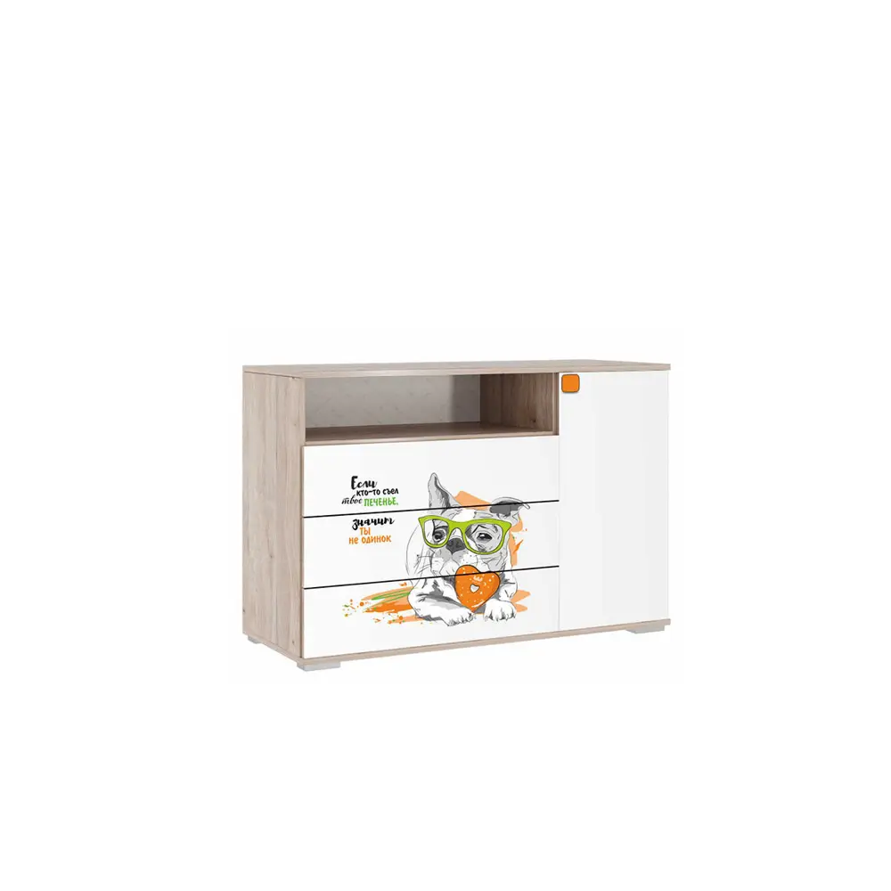 Фото Комод Mebelson Зоо 4 ящика 105x42x73 см ЛДСП цвет дуб Фото Комод Mebelson Зоо 4 ящика 105x42x73 см ЛДСП цвет дуб