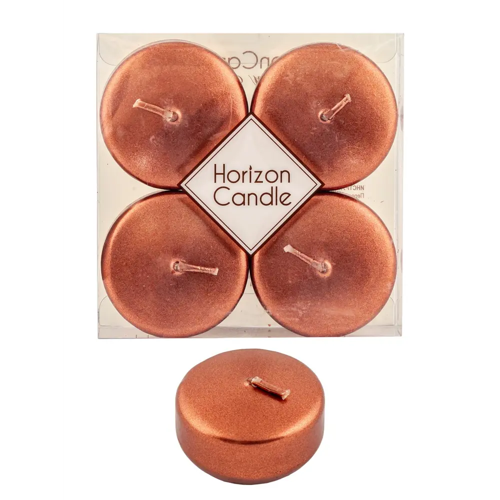 Фото Свеча Horizon Candles плавающая 25x50 мм 4 шт бронзовая Фото Свеча Horizon Candles плавающая 25x50 мм 4 шт бронзовая