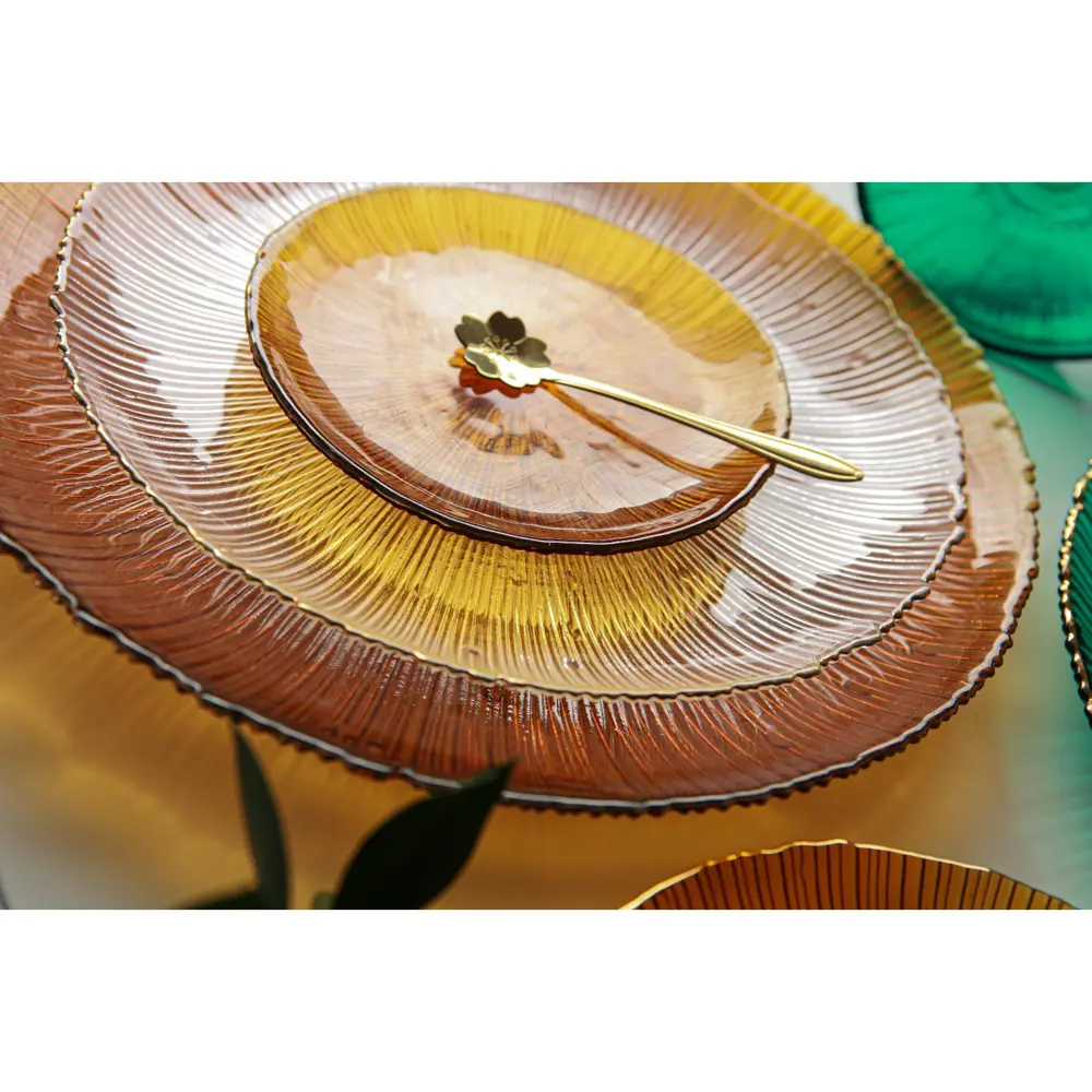 Фото 4 Блюдо сервировочное Simaland Фейерверк 34x34 см стекло цвет оранжевый Фото 4 Блюдо сервировочное Simaland Фейерверк 34x34 см стекло цвет оранжевый