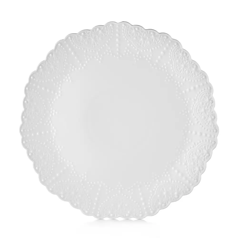 Фото Блюдо сервировочное Walmer Vivien 30x2.50x30 см керамика цвет белый Фото Блюдо сервировочное Walmer Vivien 30x2.50x30 см керамика цвет белый