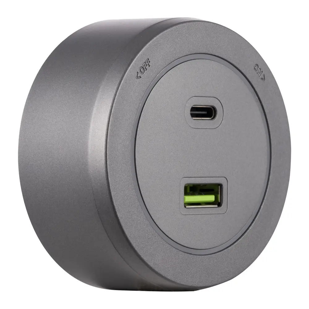 Фото 3 Трековая розетка Arte Perfetto Luce 3.1A 250 В 3339.TS1379.USB-Type-C.Grey Фото 3 Трековая розетка Arte Perfetto Luce 3.1A 250 В 3339.TS1379.USB-Type-C.Grey