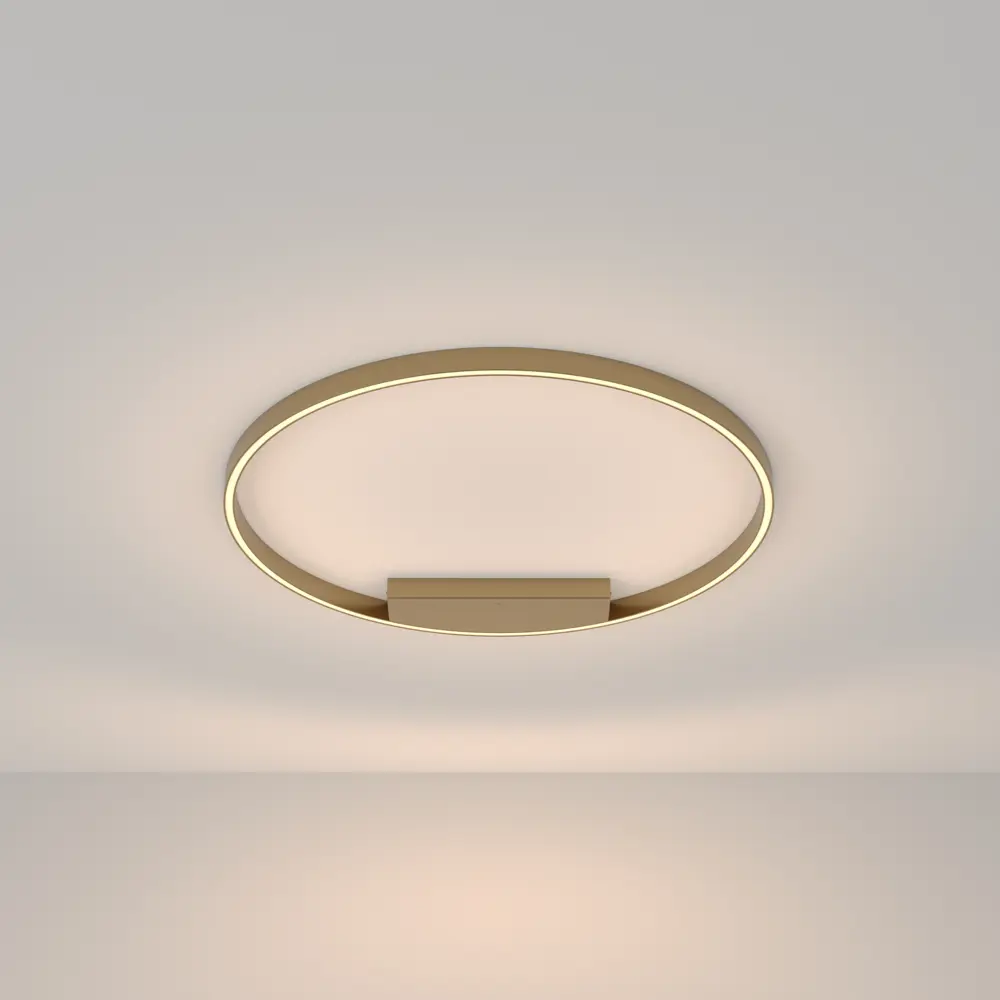 Фото Светильник настенно-потолочный светодиодный Maytoni Rim 20 м² теплый белый (желтый) свет цвет жёлтый/золотой