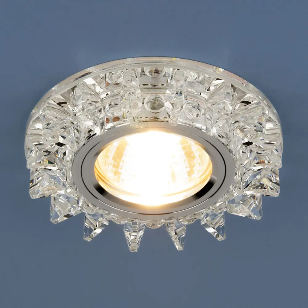 Фото Точечный светильник с LED подсветкой Elektrostandard 6037 MR16 SL, G5.3, серебро Фото Точечный светильник с LED подсветкой Elektrostandard 6037 MR16 SL, G5.3, серебро
