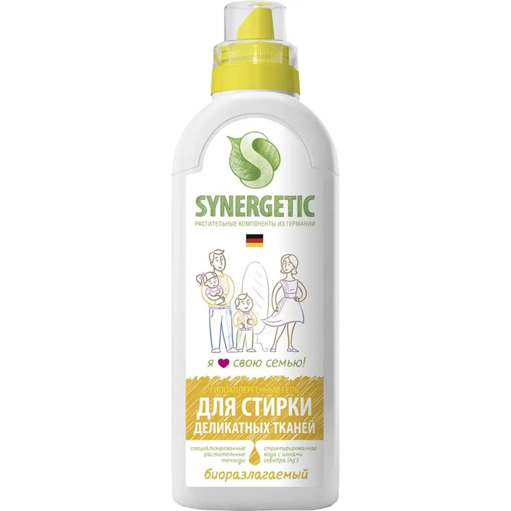 Фото Гель для стирки Synergetic для деликатных тканей 0.75 л Фото Гель для стирки Synergetic для деликатных тканей 0.75 л