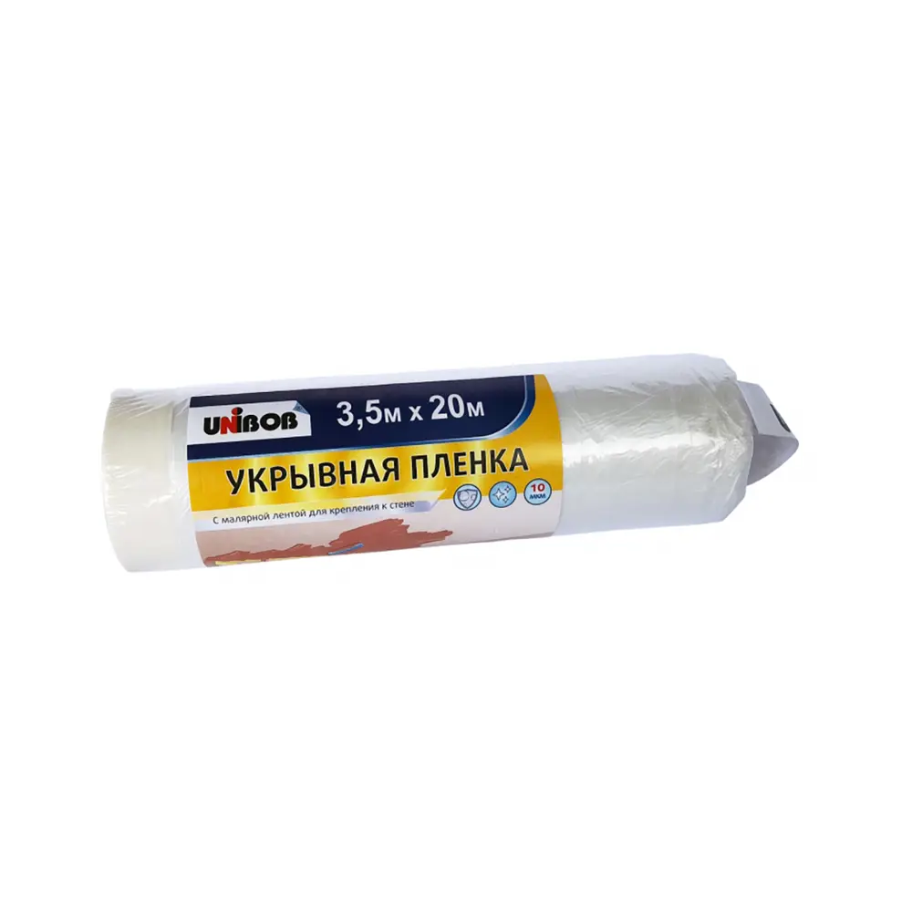 Фото 2 Пленка защитная Союзпак Unibob с малярной лентой 1.8x33м