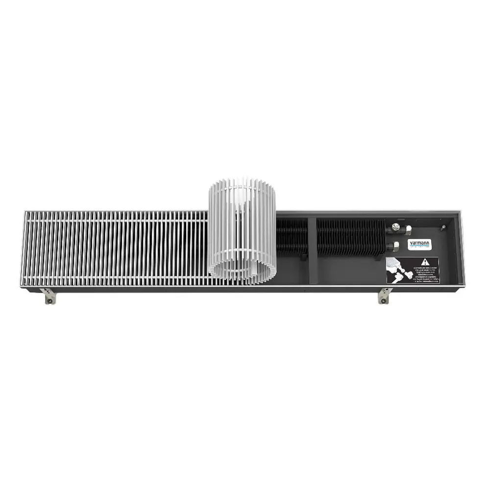 Фото Конвектор внутрипольный Varmann Ntherm с решеткой N RR U EV1 300x90x2000 мм биметалл графитовый/серый