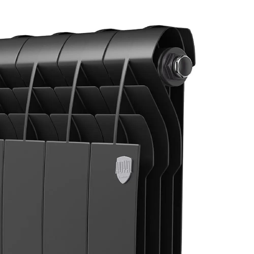 Фото 4 Радиатор Royal thermo BIliner 350/96 биметалл 12 секций боковое подключение цвет черный графитовый Фото 4 Радиатор Royal thermo BIliner 350/96 биметалл 12 секций боковое подключение цвет черный графитовый