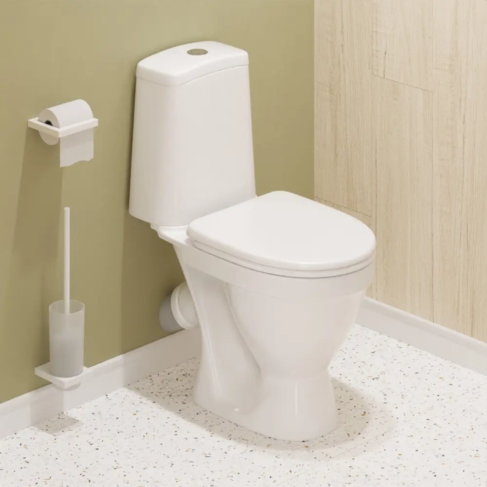 Фото 3 Унитаз-компакт Sanita Лада Стандарт Белый S1 WC.CC/Lada/1-P/WHT.G/S1 косой одинарный слив Фото 3 Унитаз-компакт Sanita Лада Стандарт Белый S1 WC.CC/Lada/1-P/WHT.G/S1 косой одинарный слив