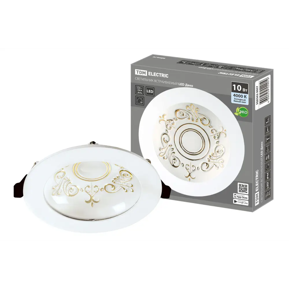 Фото Светильник точечный встраиваемый светодиодный Tdm electric Sq0362-0007 3 м² цвет золото Фото Светильник точечный встраиваемый светодиодный Tdm electric Sq0362-0007 3 м² цвет золото