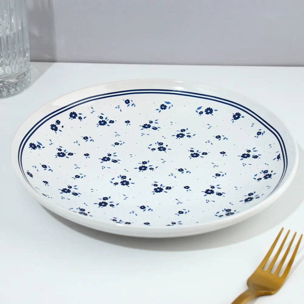 Фото 4 Тарелка Dolce Ceramo Royal Garden Белая керамика цвет белый Фото 4 Тарелка Dolce Ceramo Royal Garden Белая керамика цвет белый