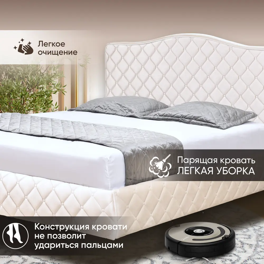 Фото 6 Кровать Ami Престиж 174x122x219 см ЛДСП цвет белый Фото 6 Кровать Ami Престиж 174x122x219 см ЛДСП цвет белый
