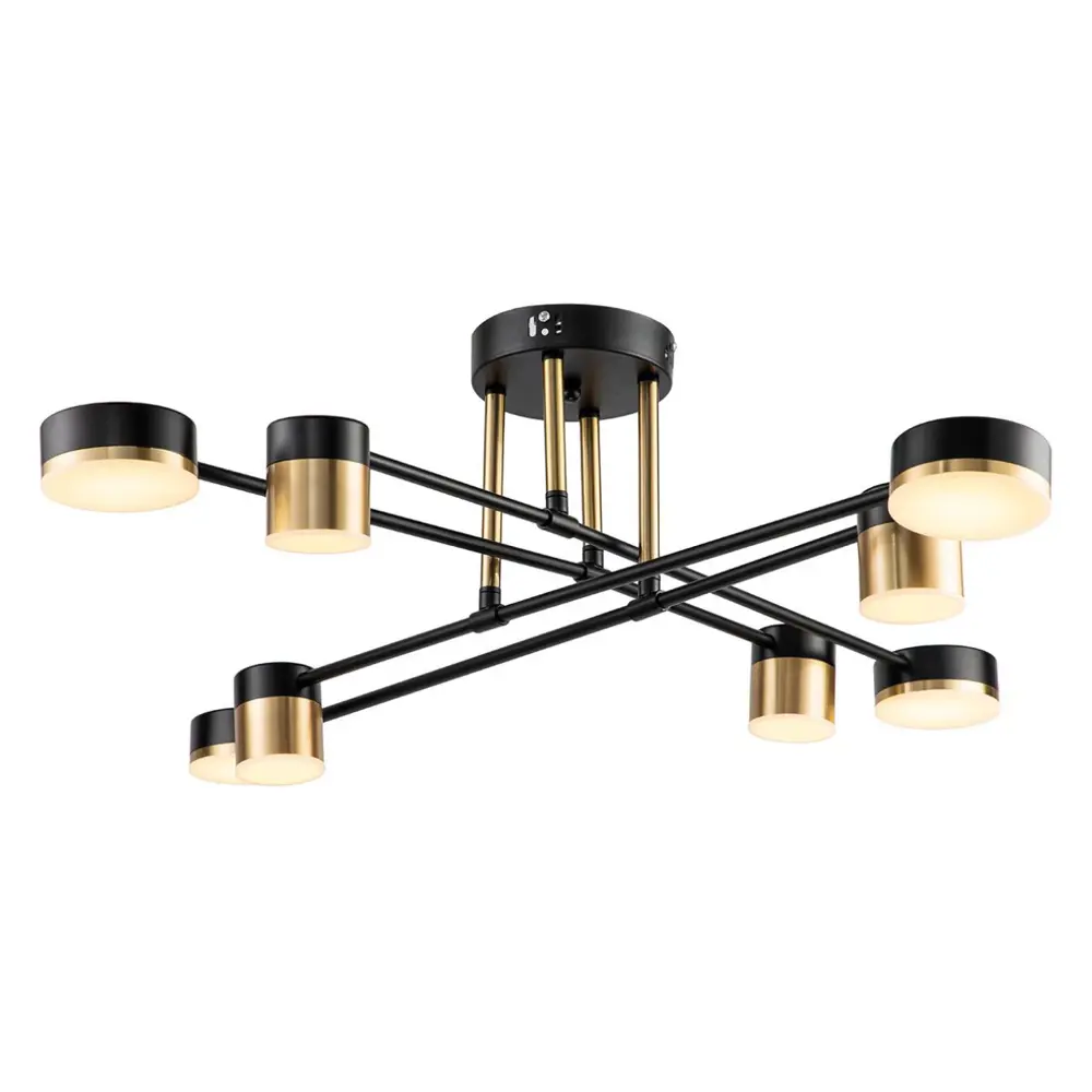 Фото Светильник настенно-потолочный светодиодный ESCADA 10246-8LED 12 м² нейтральный белый свет цвет черный Фото Светильник настенно-потолочный светодиодный ESCADA 10246-8LED 12 м² нейтральный белый свет цвет черный