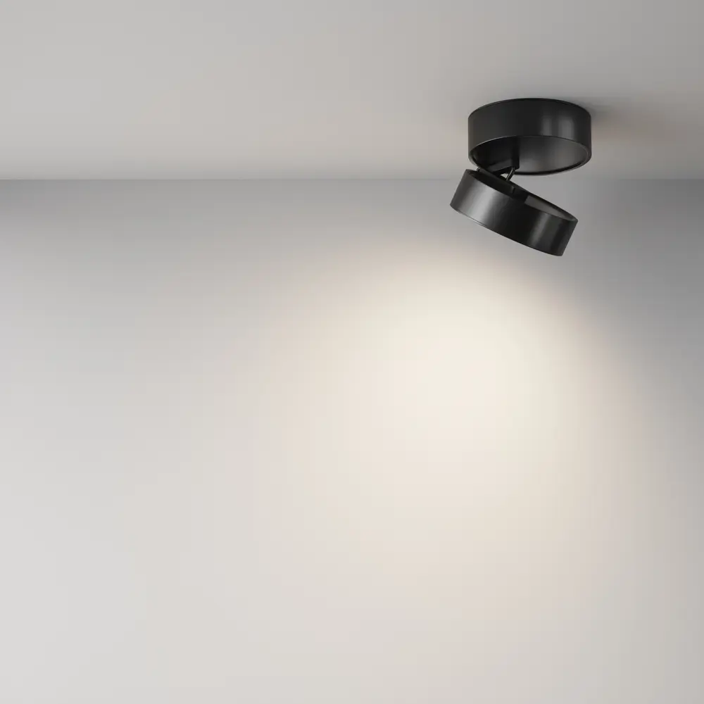 Фото 4 Светильник точечный накладной светодиодный Maytoni C024cl-18w4k-b-1 9 м² цвет черный Фото 4 Светильник точечный накладной светодиодный Maytoni C024cl-18w4k-b-1 9 м² цвет черный