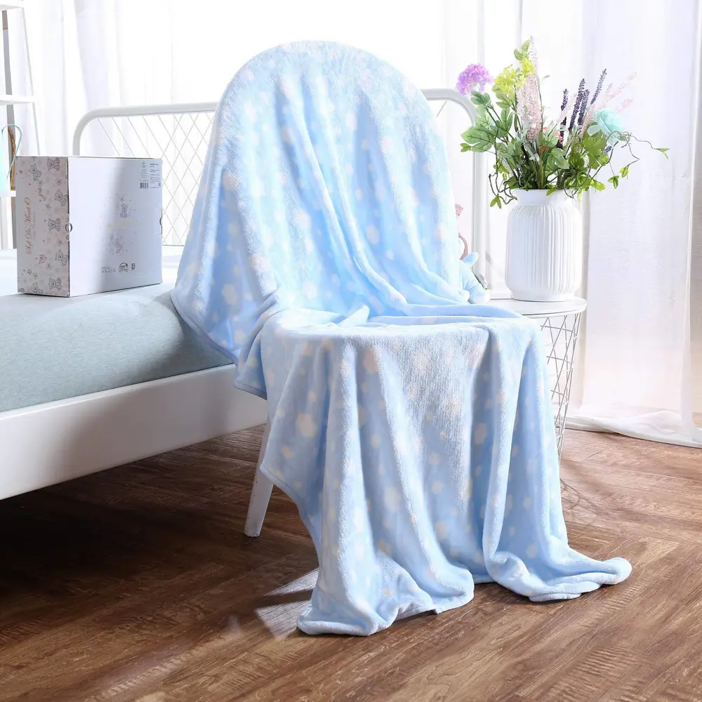 Фото 4 Покрывало Sofi de Marko Роджер 100x150 см велсофт цвет голубой Фото 4 Покрывало Sofi de Marko Роджер 100x150 см велсофт цвет голубой