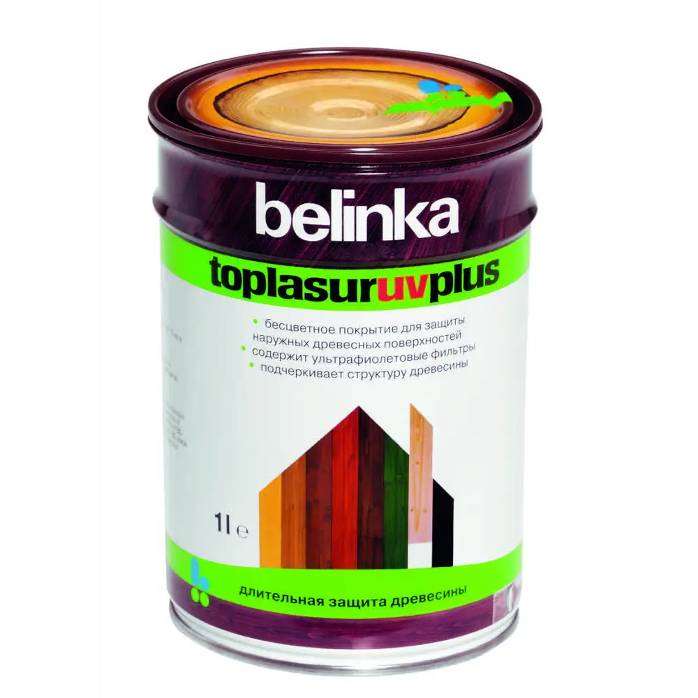 Фото Защитно-декоративная пропитка для дерева BELINKA TOPLASUR UV PLUS 1л Фото Защитно-декоративная пропитка для дерева BELINKA TOPLASUR UV PLUS 1л