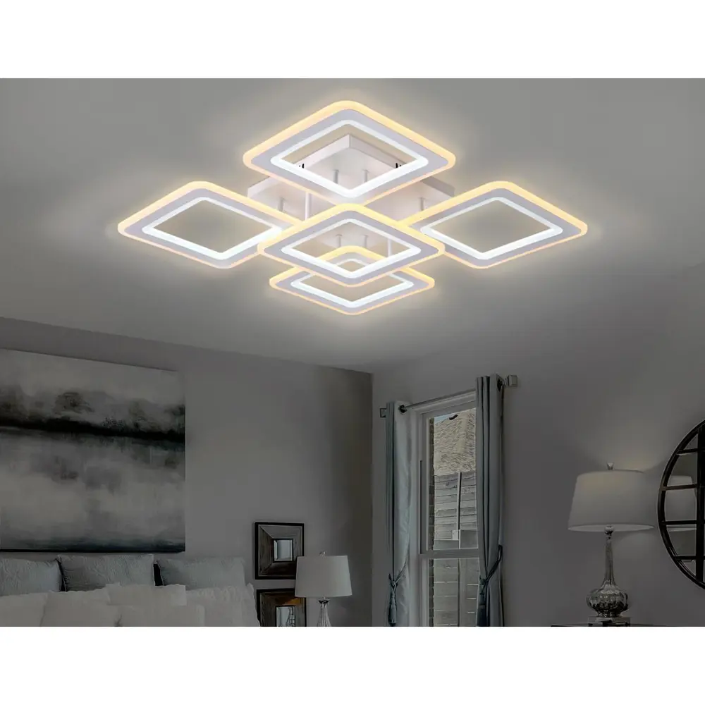 Фото 4 Люстра потолочная светодиодная Ambrella Light FA866 36 м² холодный белый свет цвет белый Фото 4 Люстра потолочная светодиодная Ambrella Light FA866 36 м² холодный белый свет цвет белый