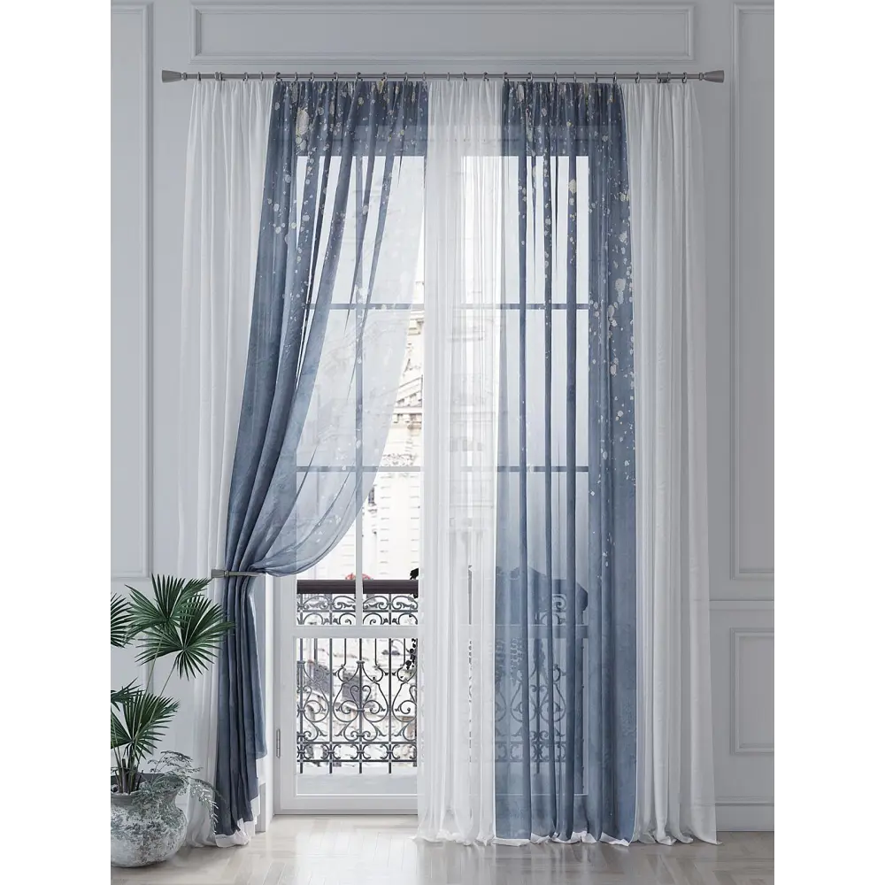 Фото 4 Тюль на шторной ленте Helga Менсквис 150x260 см цвет бежевый