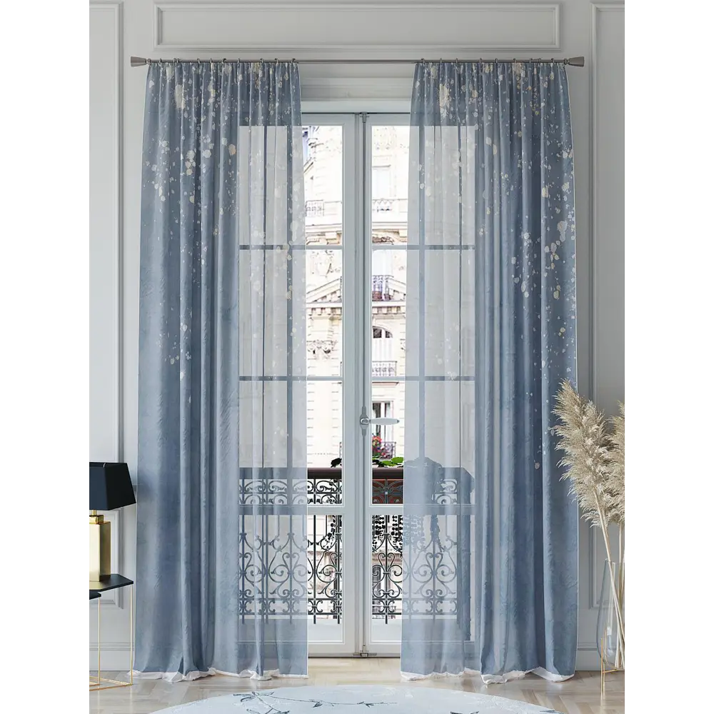 Фото 2 Тюль на шторной ленте Helga Менсквис 150x260 см цвет бежевый