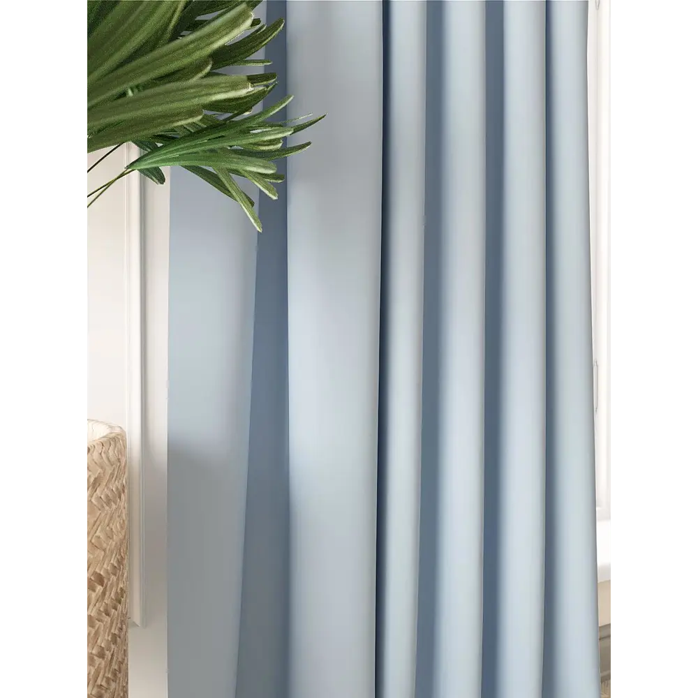 Фото 2 Комплект штор на ленте Helga Эмбилин блэкаут 150x260 см цвет синий HH950578 Фото 2 Комплект штор на ленте Helga Эмбилин блэкаут 150x260 см цвет синий HH950578