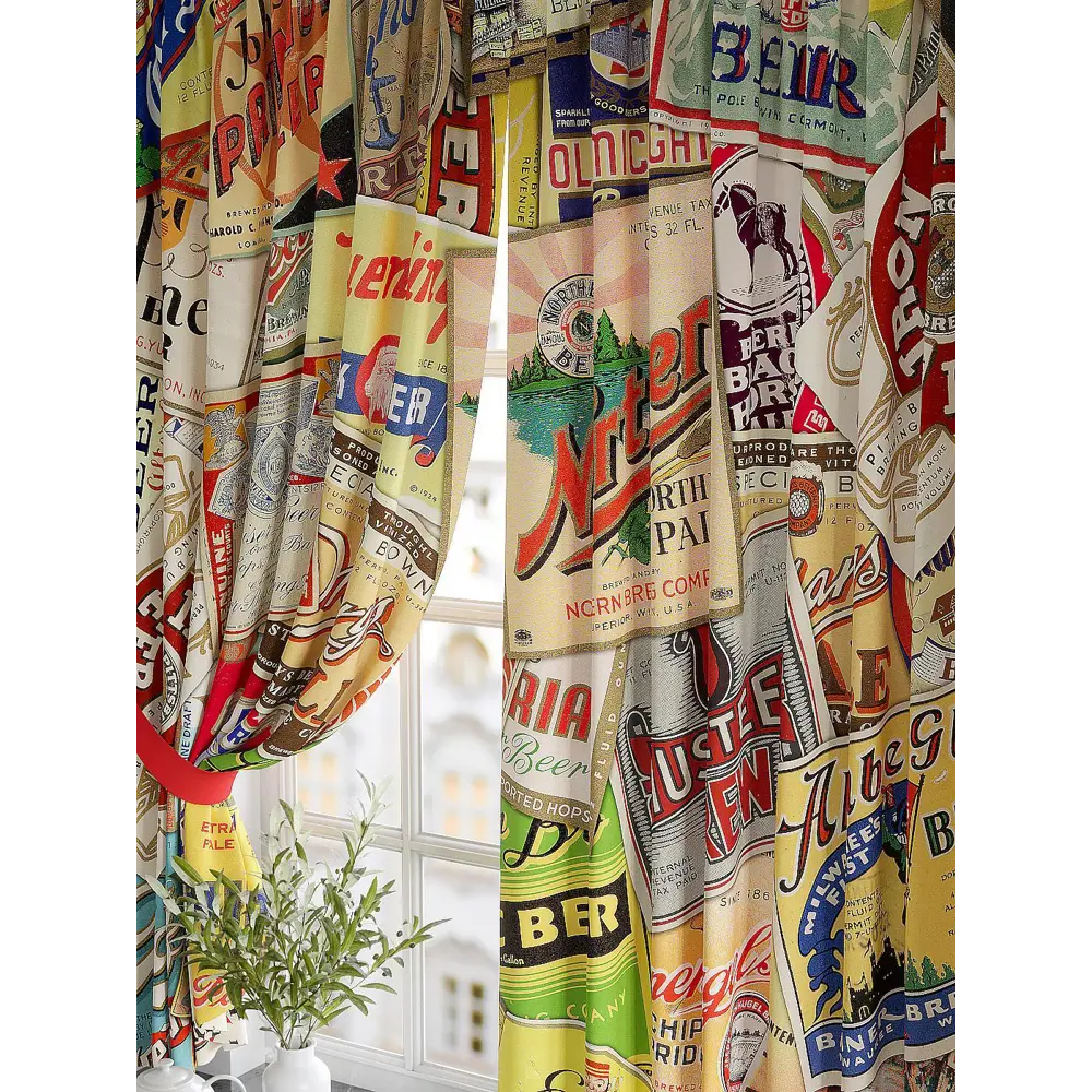 Фото Штора на шторной ленте для кухни Helga Фликстонс 180x150 см цвет бежевый