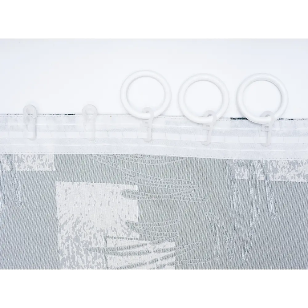 Фото 3 Штора на шторной ленте Геометрия 200x250 см цвет серый Фото 3 Штора на шторной ленте Геометрия 200x250 см цвет серый