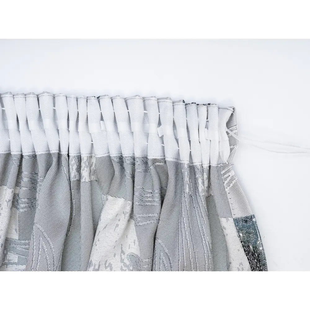 Фото 5 Штора на шторной ленте Геометрия 200x250 см цвет серый