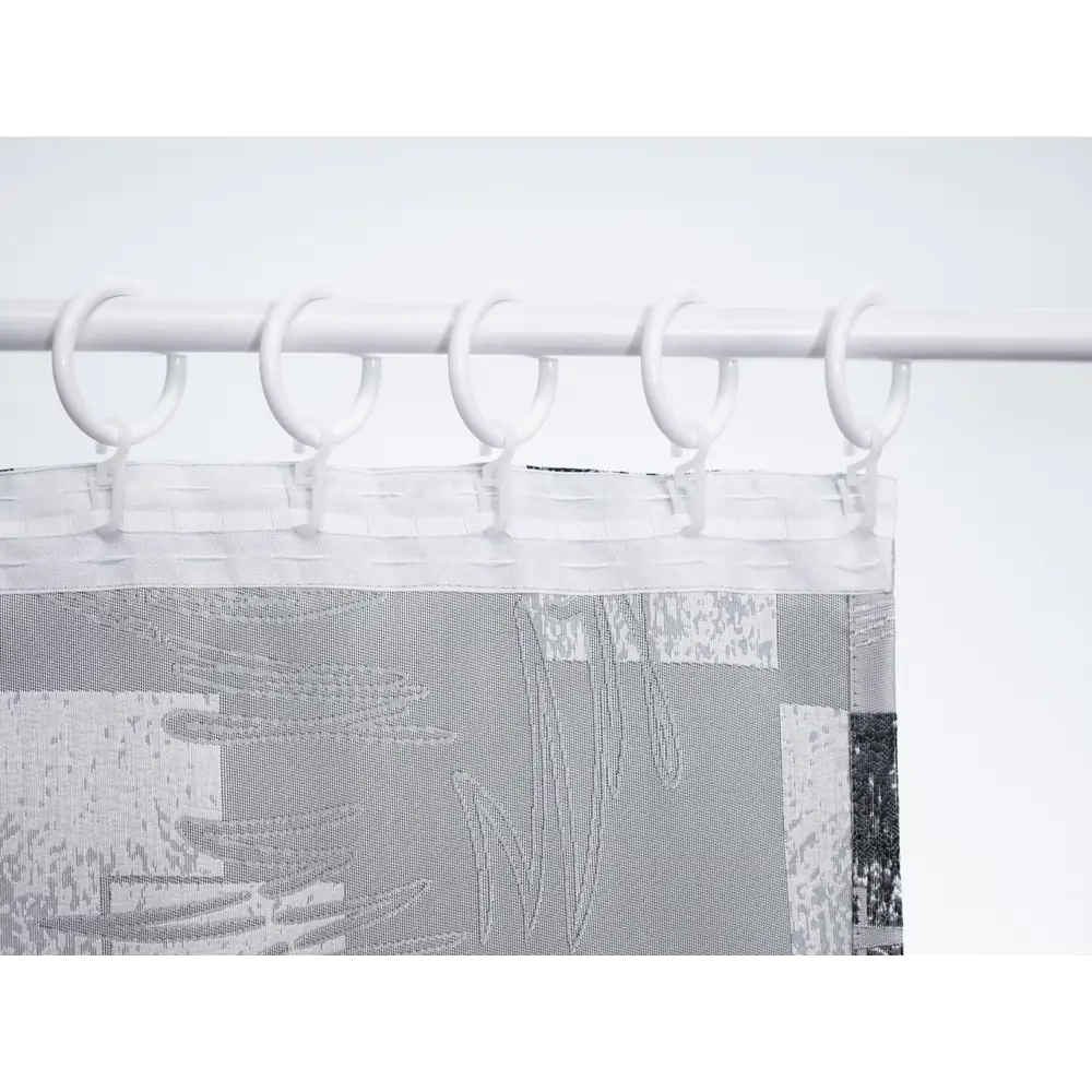 Фото 6 Штора на шторной ленте Геометрия 200x250 см цвет серый Фото 6 Штора на шторной ленте Геометрия 200x250 см цвет серый