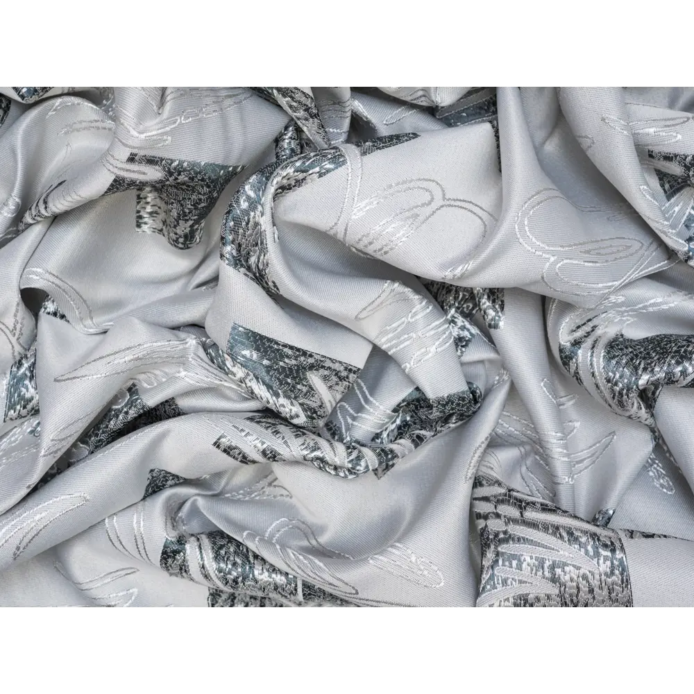 Фото 11 Штора на шторной ленте Геометрия 200x250 см цвет серый Фото 11 Штора на шторной ленте Геометрия 200x250 см цвет серый