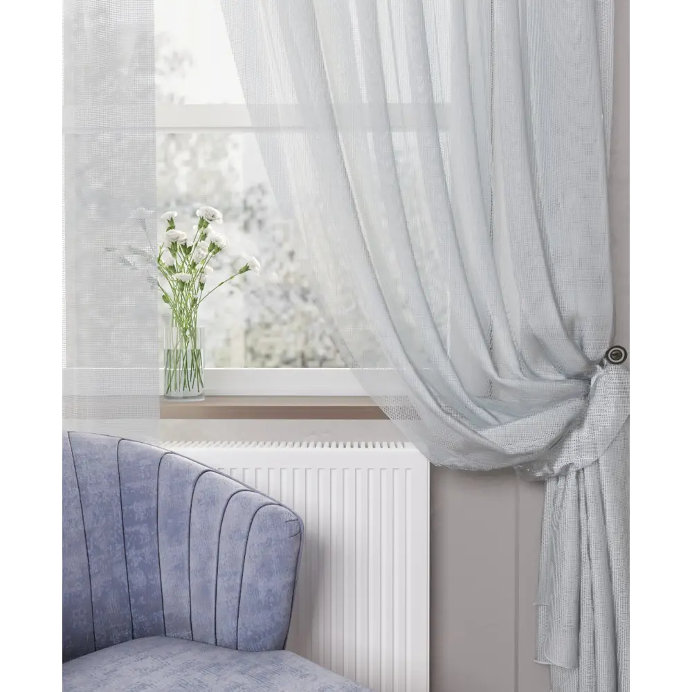 Фото 4 Тюль Марта YML511 на шторной ленте 250x300 см, цвет светло-серый Фото 4 Тюль Марта YML511 на шторной ленте 250x300 см, цвет светло-серый
