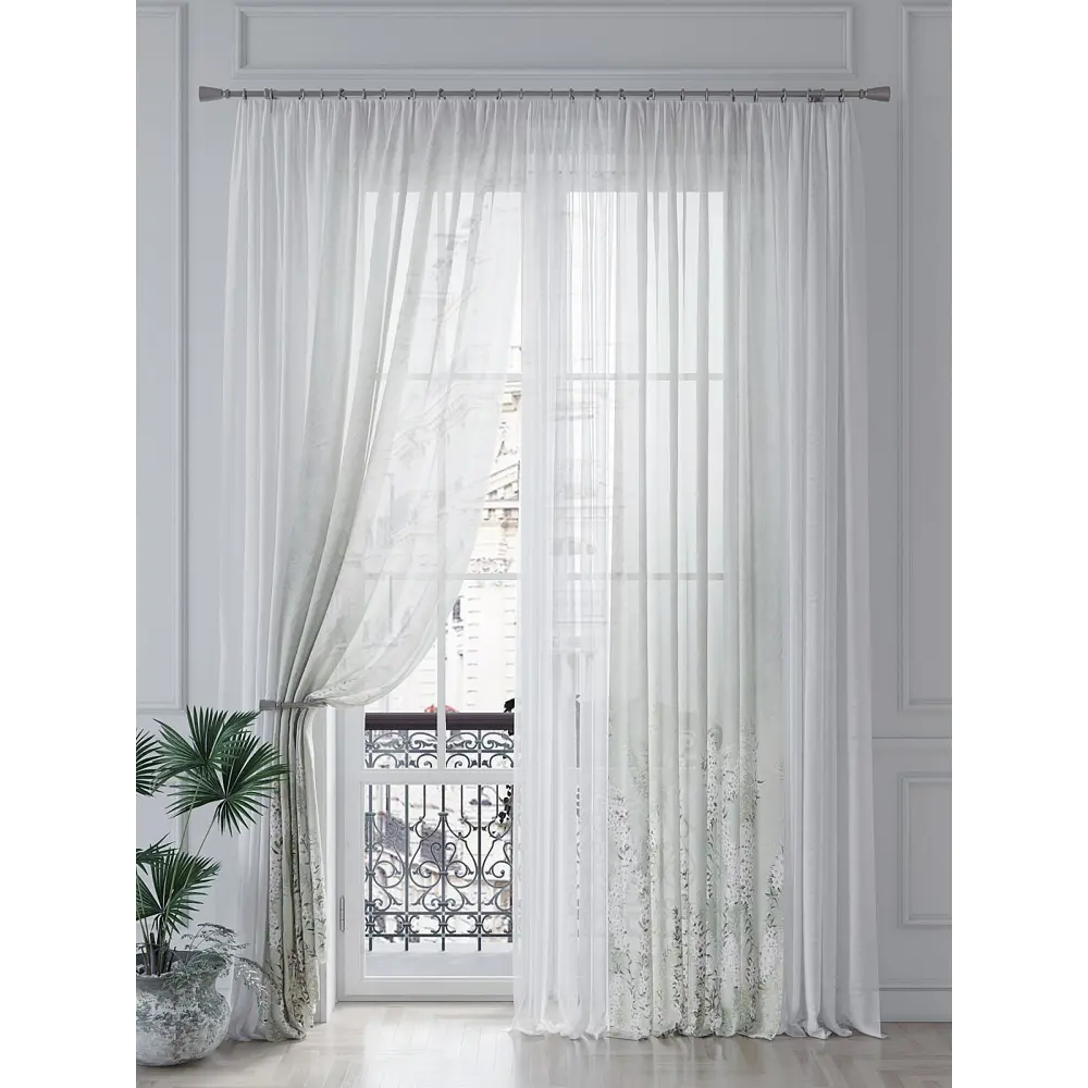 Фото 4 Тюль на шторной ленте Helga Рауфен 150x260 см цвет белый Фото 4 Тюль на шторной ленте Helga Рауфен 150x260 см цвет белый