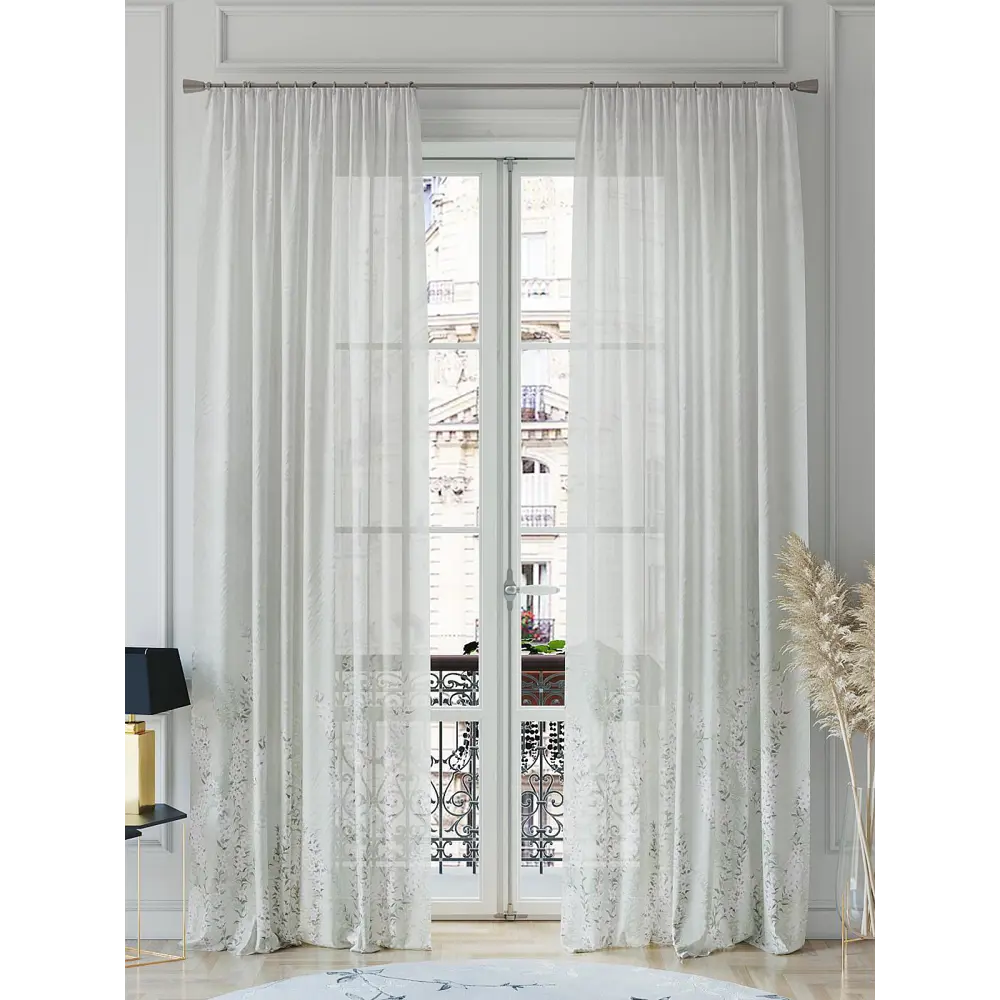 Фото 2 Тюль на шторной ленте Helga Рауфен 150x260 см цвет белый Фото 2 Тюль на шторной ленте Helga Рауфен 150x260 см цвет белый