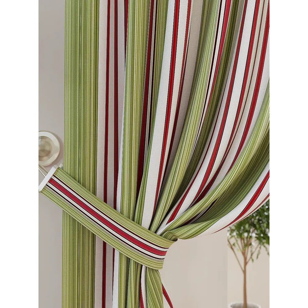 Фото 2 Штора на шторной ленте Helga Мариса 300x260 см цвет зеленый