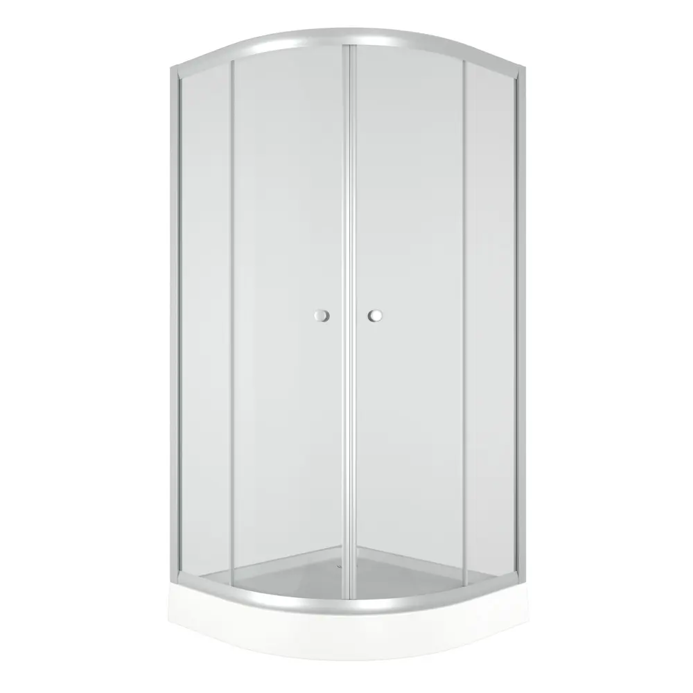 Фото 2 Душевой уголок Bauedge Dream SB0036E 1/4 круга 80x80см хромированный профиль эффект стекла прозрачный Фото 2 Душевой уголок Bauedge Dream SB0036E 1/4 круга 80x80см хромированный профиль эффект стекла прозрачный