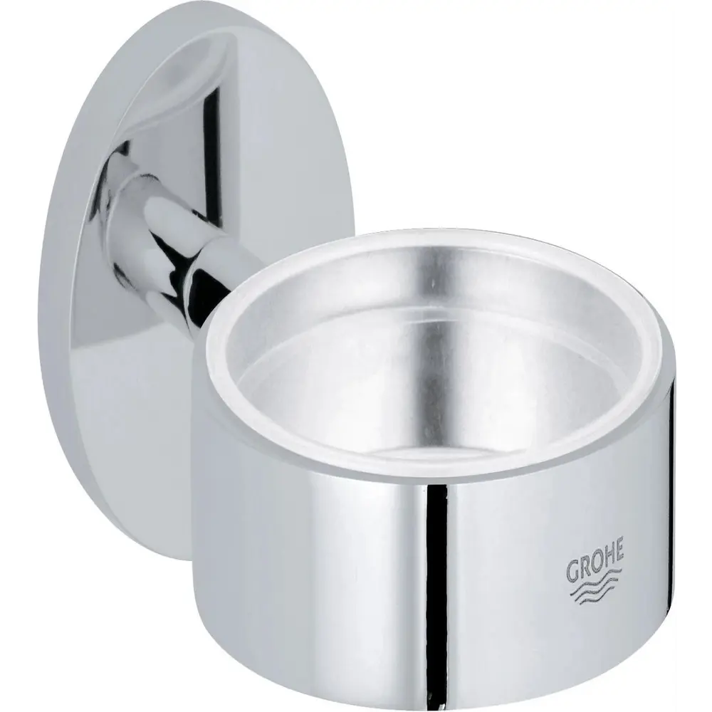 Фото Стакан для зубных щеток GROHE 00000066403 латунь цвет серый/серебристый Фото Стакан для зубных щеток GROHE 00000066403 латунь цвет серый/серебристый