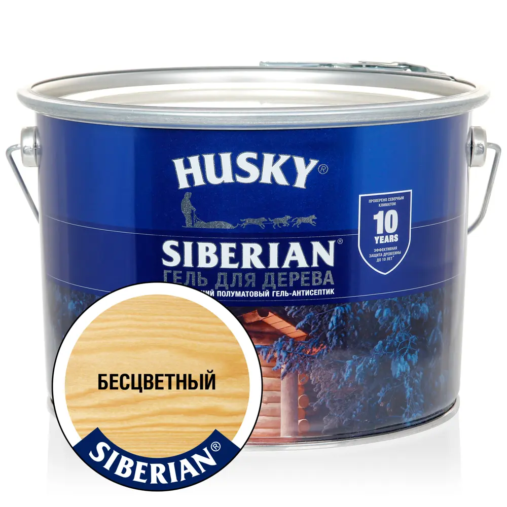 Фото Антисептик HUSKY 25298 полуматовый бесцветный 9 л Фото Антисептик HUSKY 25298 полуматовый бесцветный 9 л