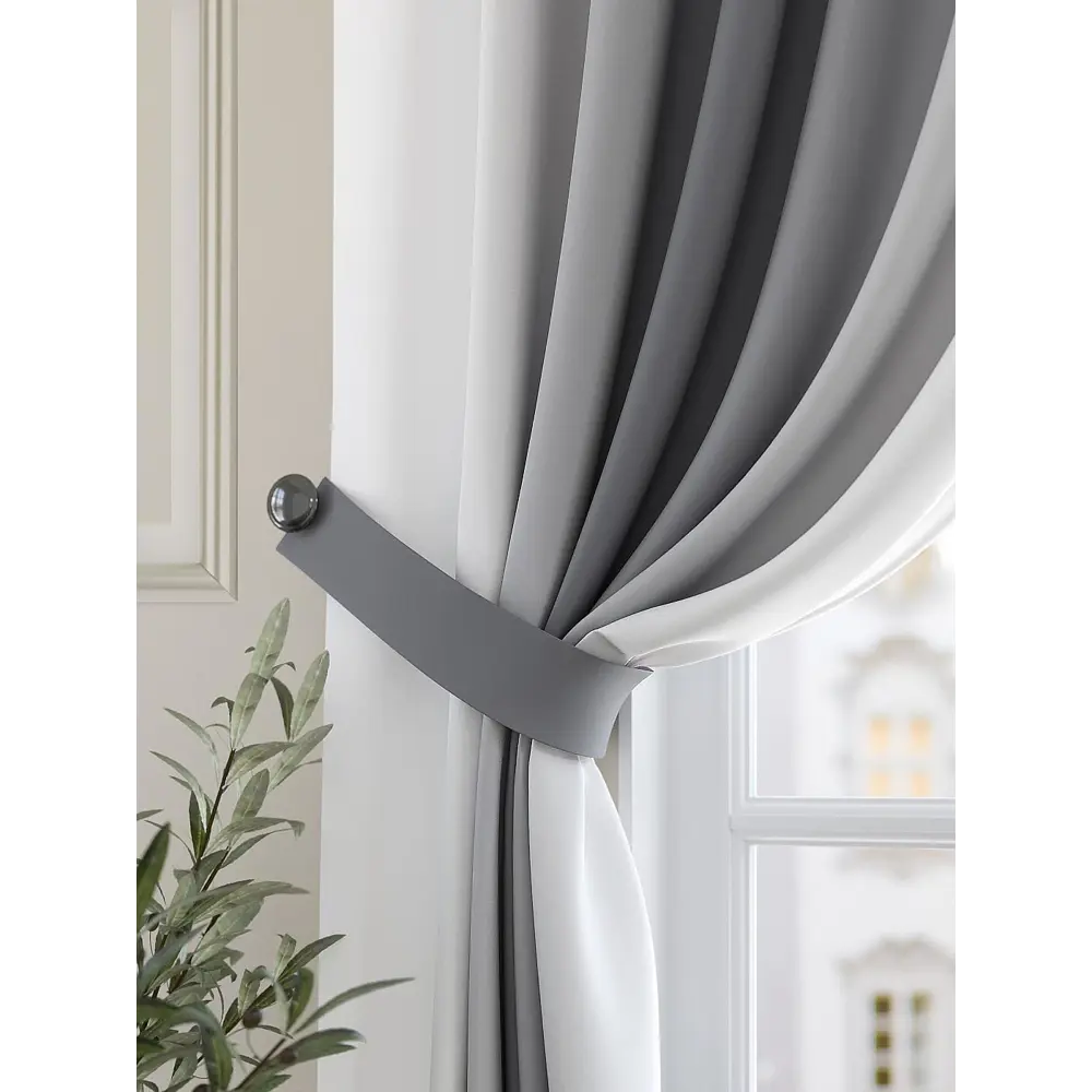 Фото 2 Штора на шторной ленте для кухни Helga Мираниас HL-925459 150x180 см цвет белый