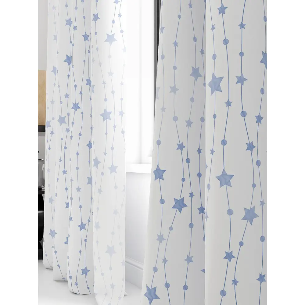 Фото 2 Штора на шторной ленте Helga Минмирас 300x250 см цвет белый Фото 2 Штора на шторной ленте Helga Минмирас 300x250 см цвет белый