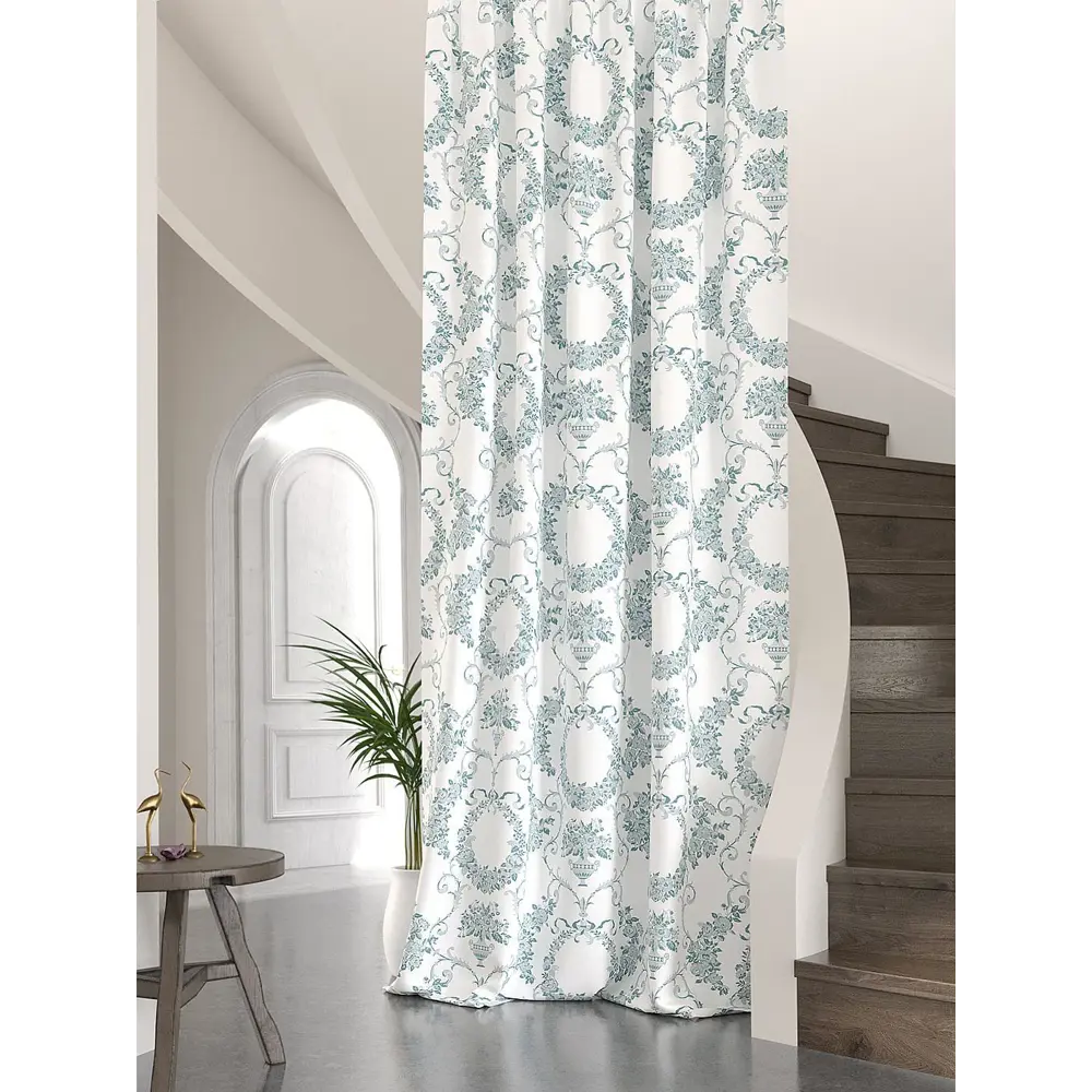 Фото Штора на шторной ленте Helga Лимеринс 150x280 см цвет белый