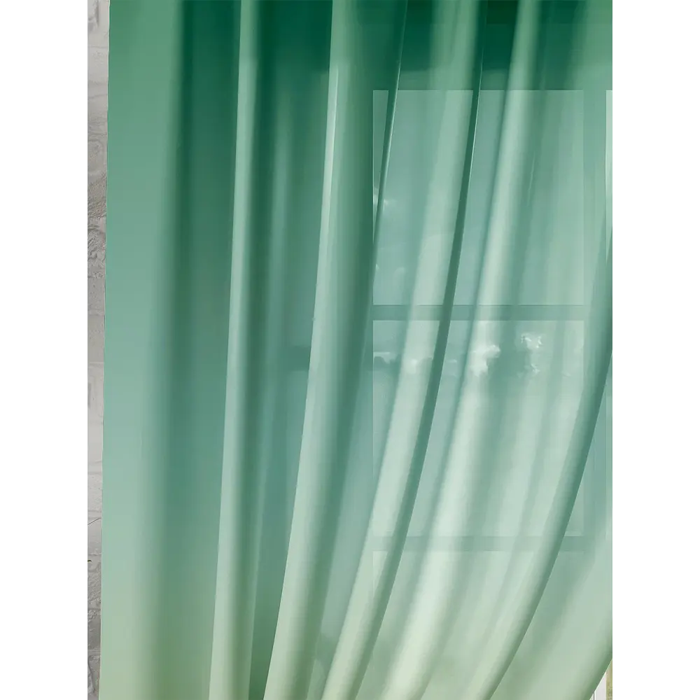 Фото 2 Тюль на шторной ленте для кухни Helga Росарио 150x180 см цвет зеленый Фото 2 Тюль на шторной ленте для кухни Helga Росарио 150x180 см цвет зеленый