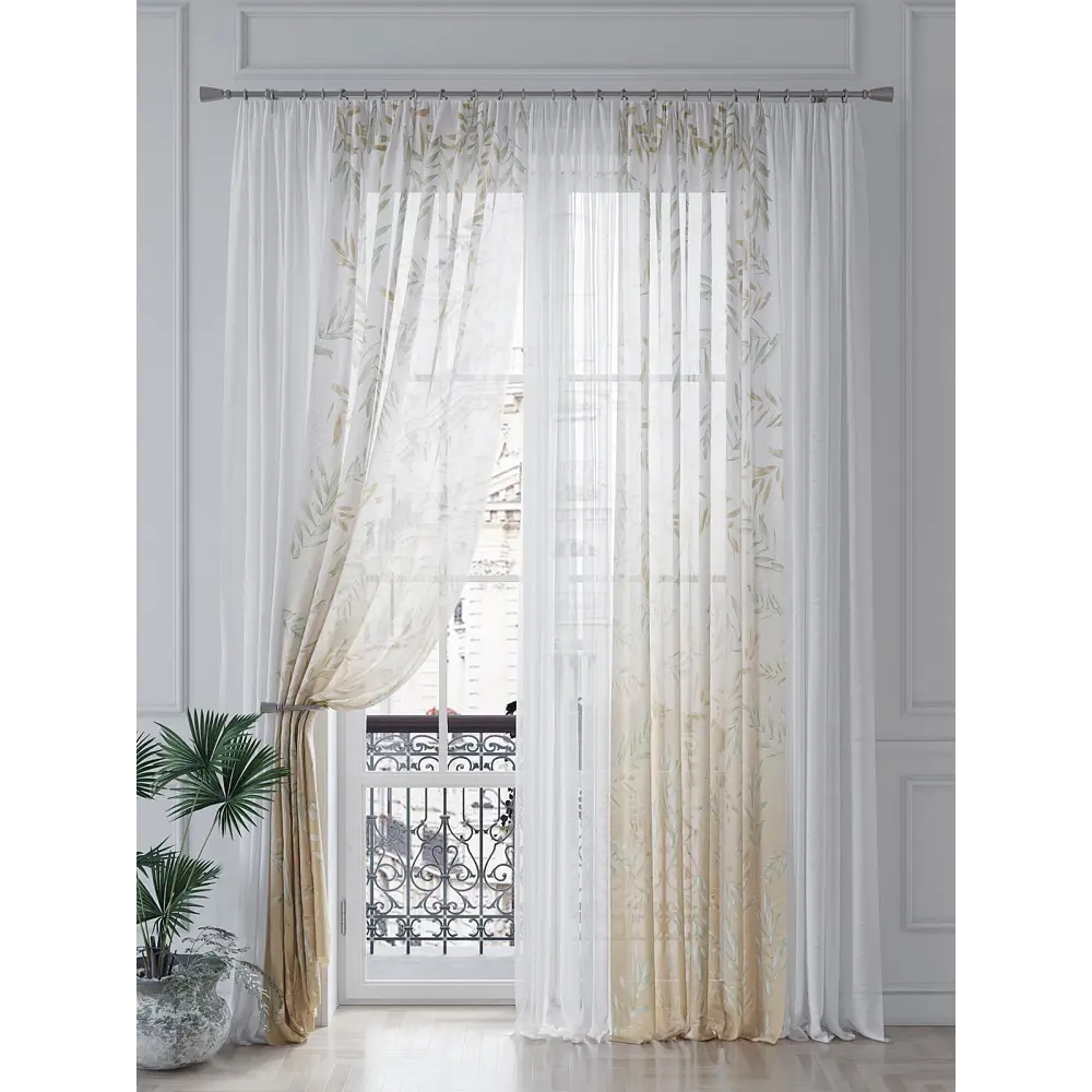 Фото 4 Тюль на шторной ленте Helga хилоринс 150x260 см цвет белый Фото 4 Тюль на шторной ленте Helga хилоринс 150x260 см цвет белый