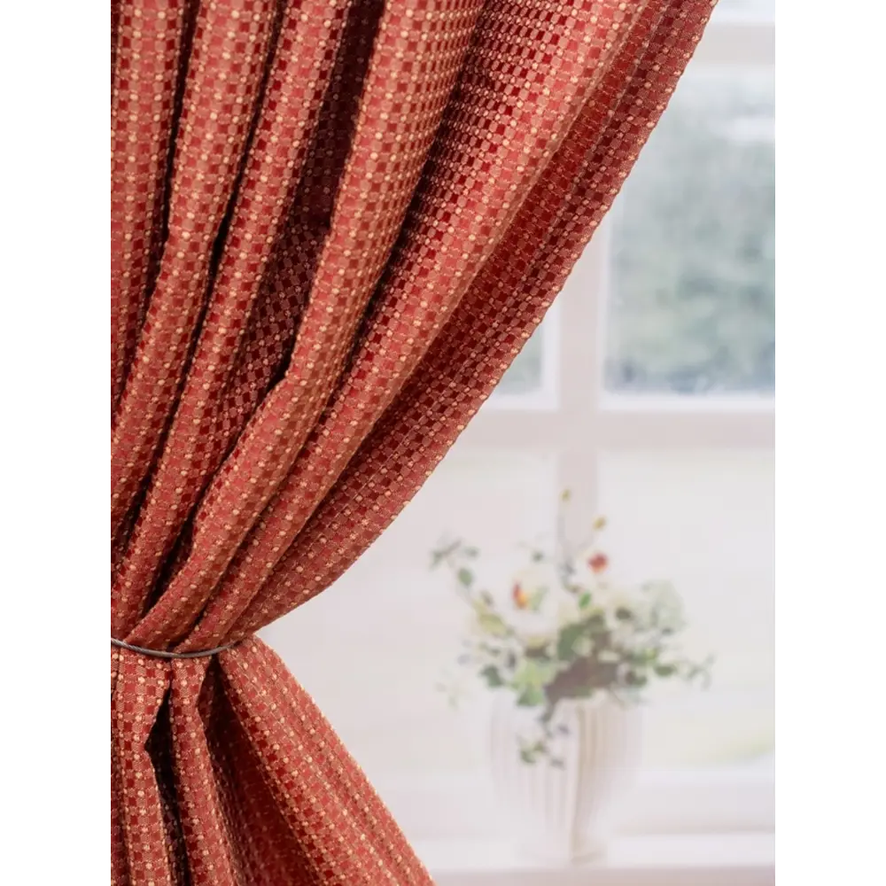 Фото Штора на шторной ленте Terracotta 150x270 см цвет терракотовый Фото Штора на шторной ленте Terracotta 150x270 см цвет терракотовый
