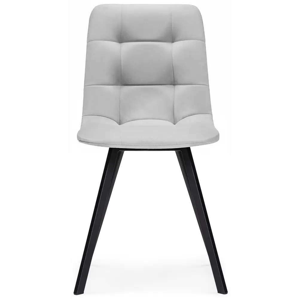 Фото 2 Стул Мебельные Решения Чилли 43.50x87.50x50 см велюр цвет черный/светло-серый Фото 2 Стул Мебельные Решения Чилли 43.50x87.50x50 см велюр цвет черный/светло-серый