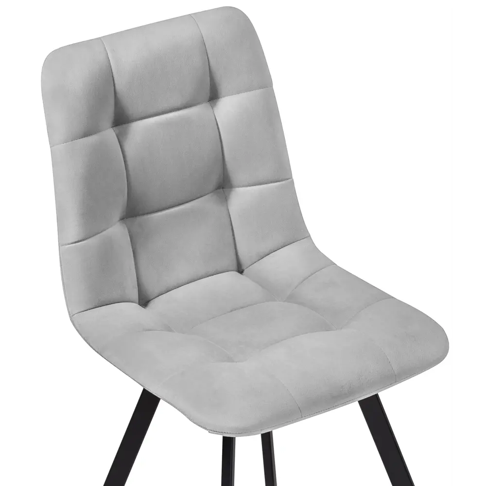 Фото 5 Стул Мебельные Решения Чилли 43.50x87.50x50 см велюр цвет черный/светло-серый Фото 5 Стул Мебельные Решения Чилли 43.50x87.50x50 см велюр цвет черный/светло-серый