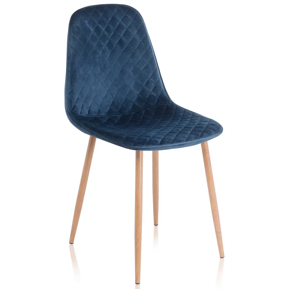 Фото Стул Woodville Capri 43x87x48 см велюр цвет бежевый/темно-синий Фото Стул Woodville Capri 43x87x48 см велюр цвет бежевый/темно-синий