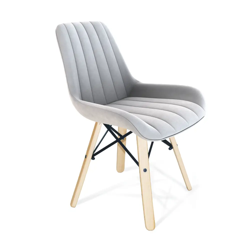 Фото Стул Sheffilton СТ-707 54x82x58 см велюр цвет серый Фото Стул Sheffilton СТ-707 54x82x58 см велюр цвет серый